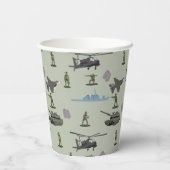 Gobelets En Papier Army Military Camouflage Green Camo Birthday (Verso)