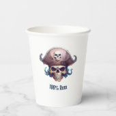 Gobelets En Papier Arr ! Pirate Boys "100% rhum" plaisanterie Anniver (Verso)