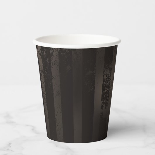 Gobelets En Papier Arrière - plan brun rayé Steampunk (Recto)