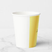 Gobelets En Papier Arrière - plan couleur or spécial unique clair (Droite)