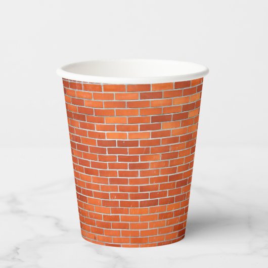 Gobelets En Papier Arrière - plan de mur de briques de tasses de papi (Recto)