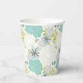 Gobelets En Papier Arrière - plan floral (Verso)