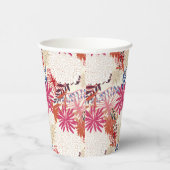 Gobelets En Papier Arrière - plan floral 3 (Droite)