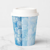 Gobelets En Papier Arrière - plan Snowflake (Gauche)