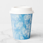 Gobelets En Papier Arrière - plan Snowflake (Verso)