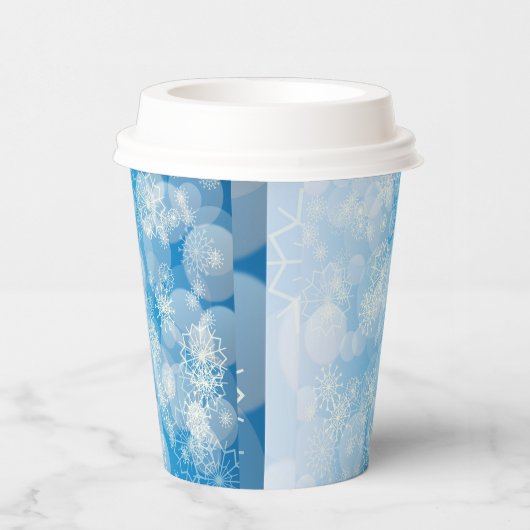 Gobelets En Papier Arrière - plan Snowflake (Droite)