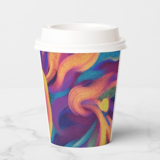 Gobelets En Papier Art Abstrait (Verso)