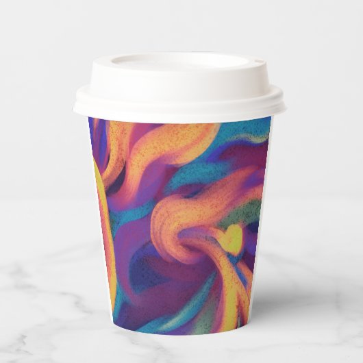 Gobelets En Papier Art Abstrait (Recto)