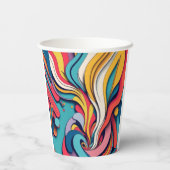 Gobelets En Papier Art Abstrait sur café Mug à deux tons (Verso)