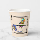 Gobelets En Papier Art Déco Cuisine Bistro Personnalisé (Recto)