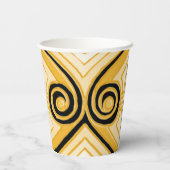 Gobelets En Papier Art Déco fait perse (Jaune et Noir) (Verso)