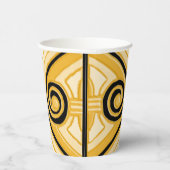 Gobelets En Papier Art Déco fait perse (Jaune et Noir) (Droite)