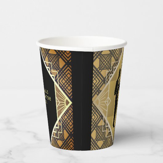 Gobelets En Papier Art Déco Roaring 20's Couple New Year's Eve Party (Droite)