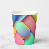 Gobelets En Papier Art moderne, Dplis de couleurs (Verso)