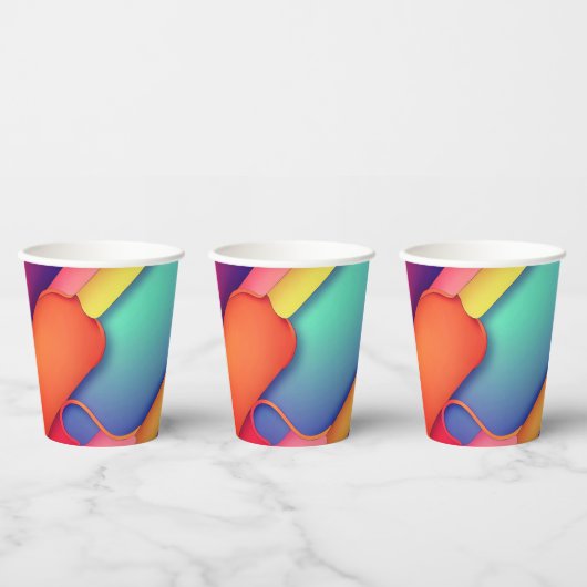 Gobelets En Papier Art moderne, Dplis de couleurs (Multi)