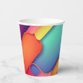 Gobelets En Papier Art moderne, Dplis de couleurs (Recto)