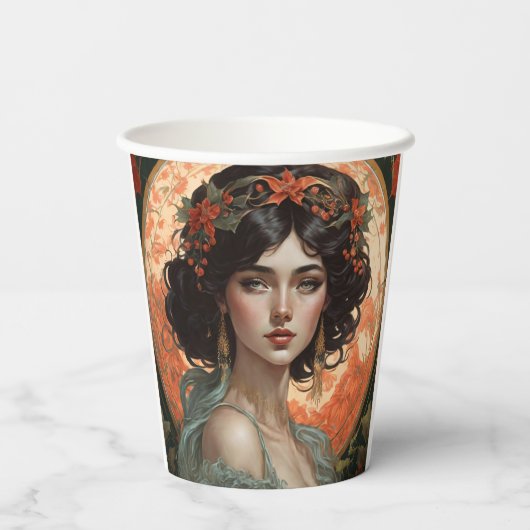 Gobelets En Papier Art Nouveau Beauté N° 1 (Verso)