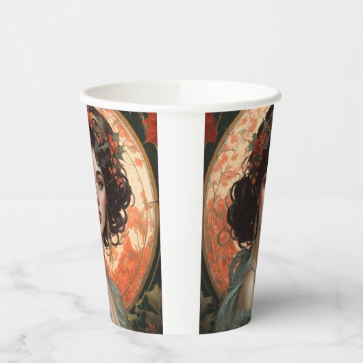 Gobelets En Papier Art Nouveau Beauté N° 1 (Gauche)