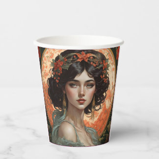 Gobelets En Papier Art Nouveau Beauté N° 1