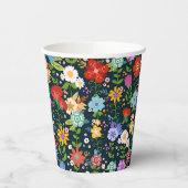 Gobelets En Papier Art populaire floral mexicain (Gauche)