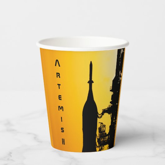 Gobelets En Papier Artemis II vers la plateforme de lancement (Verso)