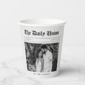 Gobelets En Papier Article de journal Mariage (Recto)