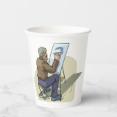 Gobelets En Papier Artiste Au Travail (Recto)