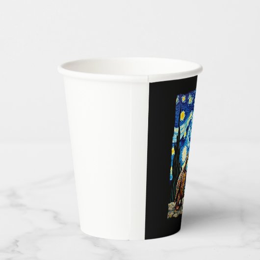 Gobelets En Papier Artistic Turtle Shirt  Starry Night Turtle (2) (Droite)