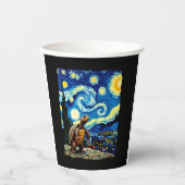 Gobelets En Papier Artistic Turtle Shirt  Starry Night Turtle (2) (Recto)