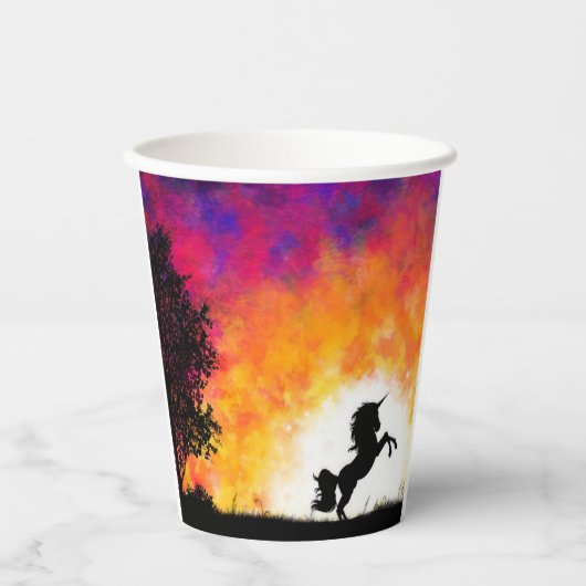 Gobelets En Papier Artsy Unicorn (Recto)