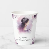 Gobelets En Papier As Royal Gold Tiara Lilac Light Purple Quinceanera (Verso)