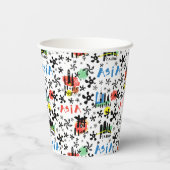 Gobelets En Papier Asie | Motif de symboles (Verso)