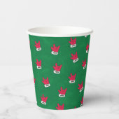 Gobelets En Papier ASL ILY Santa Glove red paper cups (Verso)