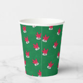 Gobelets En Papier ASL ILY Santa Glove red paper cups (Droite)