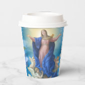 Gobelets En Papier Assomption religieuse de Marie Anges catholique (Verso)