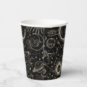 Gobelets En Papier astrologie magique tarot boho motif céleste (Droite)