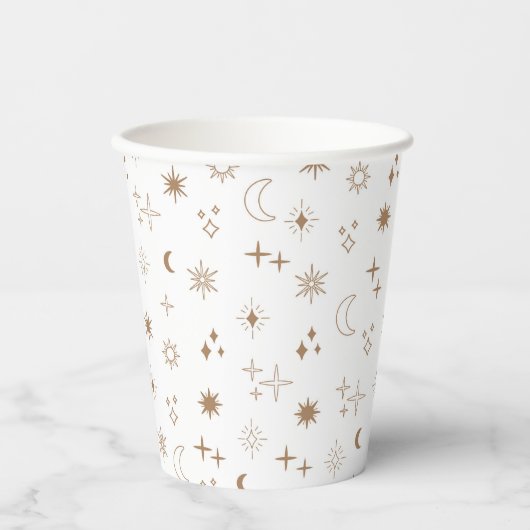 Gobelets En Papier Astrologie Star Motif (Recto)
