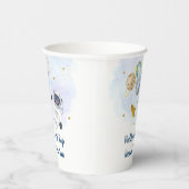 Gobelets En Papier Astronaut Planètes Space Blue Gold Anniversaire (Droite)