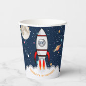 Gobelets En Papier Astronaut Rocket Espace extra-atmosphérique 1er an (Recto)