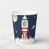 Gobelets En Papier Astronaut Rocket Espace extra-atmosphérique 1ère p (Verso)