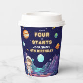 Gobelets En Papier Astronaut Space Boy 4th Birthday  (Verso)