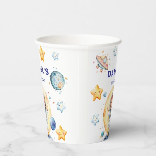 Gobelets En Papier Astronaut Space-Themed Custom Birthday Party (Droite)