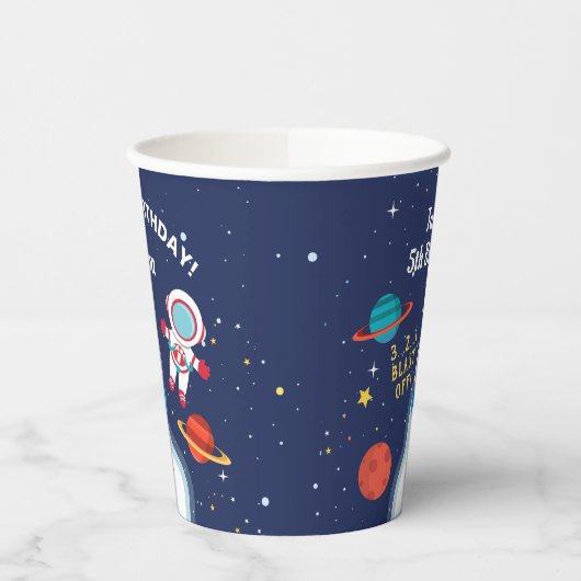 Gobelets En Papier Astronaut vaisseau spatial Rockship (Gauche)