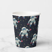 Gobelets En Papier Astronaute de l'espace (Verso)