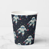 Gobelets En Papier Astronaute de l'espace (Recto)