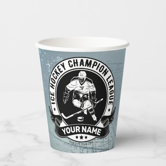 Gobelets En Papier Athlétisme de hockey (Recto)