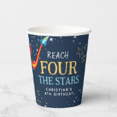 Gobelets En Papier Atteindre Quatre The Stars Space 4e anniversaire (Verso)