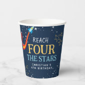 Gobelets En Papier Atteindre Quatre The Stars Space 4e anniversaire (Recto)