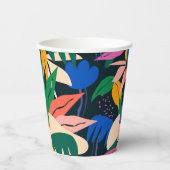 Gobelets En Papier Attention Getter tropical abstrait (Recto)