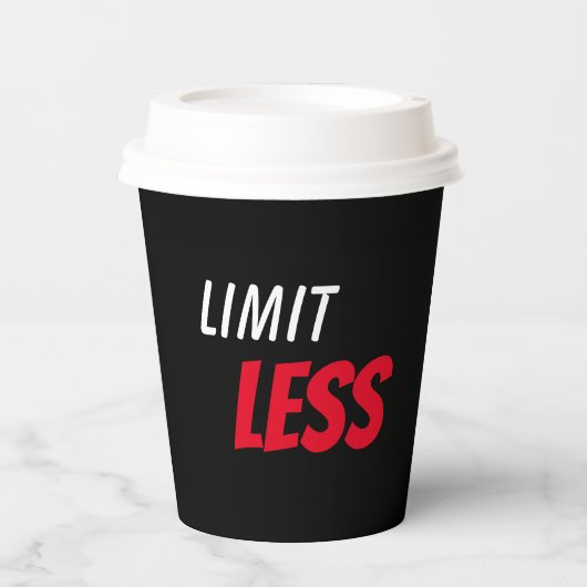 Gobelets En Papier Attitude positive positive sans limite (Recto)